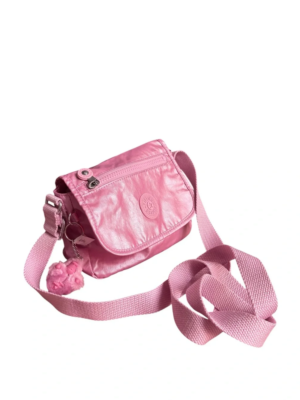 NWOT Kipling pink Crossbody Mini Shoulder Bag.